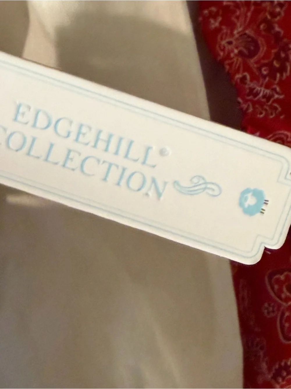NEW Edgehill Collection Boy 2-Pc Outfit Set Size 6 Beige Shirt Red Paisley Short